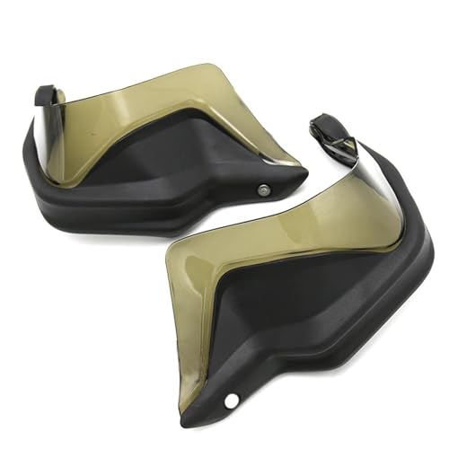 Protège-mains moto Kawasaki 650 marron contre le vent froid sur route
