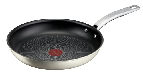 Tefal Impact On Poêle 28 cm Antiadhésif sûr, Résistante aux rayures, Fabriqué à partir de matériaux recyclés, Recyclable, Toutes plaques de cuisson, Cuisson induction, Fabriqué en France G2910602