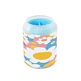 Simple White Blooms - Cepillo de silicona reutilizable para limpiar pies de perro, cepillo de baño suave para perros y gatos