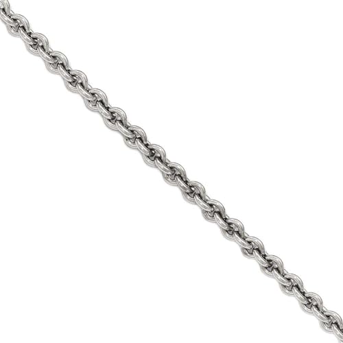 Jewels By Lux Silver-Tone Steel 3.75mm Rolo Pocket Watch Chain