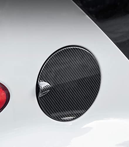 TENWIND For Mercedes Smart Fortwo 451 2009 2010 2011 2012 2013 2014 ABS Car Fuel Tank Cover Trim For two Accessories(Carbon fiber)