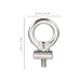 SOLUSTRE 4pcs 304 Stainless Steel Eye Nut Ring Nuts with Threaded Screw for Industrial Lifting Device Parts and Heavy Duty Securing Applications