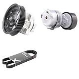 RIDEX 4172P0133 Pompe à eau + kit de courroie d'accessoire avec bague d'étanchéité Compatible avec OPEL Corsa D 3/5 portes S07