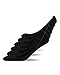 Produktbild Snocks Füßlinge Damen & Herren aus Bio-Baumwolle 6 Paar - Unsichtbare Sneakersocken mit Silikonstreifen - Weich & Atmungsaktiv Ballerina Söckchen - Gr. 43-46 - Farbe Schwarz