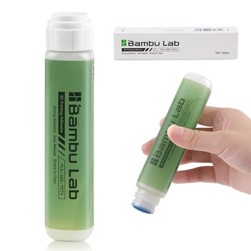 COMTREE Bamboo Original 3D Printer Adhesive Glue for Hot Bed Reduces Warping for ABS PLA PETG HIPS and TPU Filament Bambu Lab P1 X1 A1 A1MIMI 3D Printer 60ML