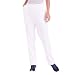Catalog Classics Womens Casual Knit Pull on Elastic Waist Pants - White, Medium