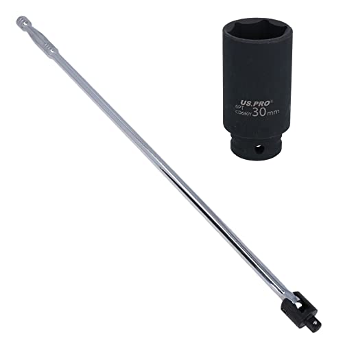 Douille à choc de 30 mm profonde et barre d'alimentation à couple élevé