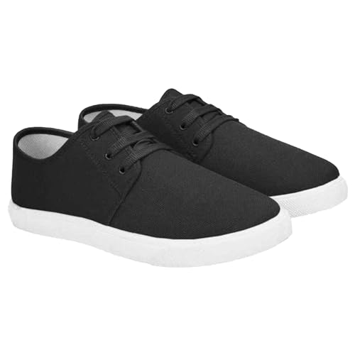 Image of BRUTON 201 Lace-Up Sneakers Slip-on Shoes for Men-Black