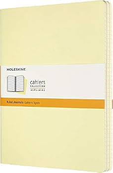 Office Product Moleskine Cahier Journal, Extra Large, Ruled, Tender Yellow (7.5 X 9.75) Book