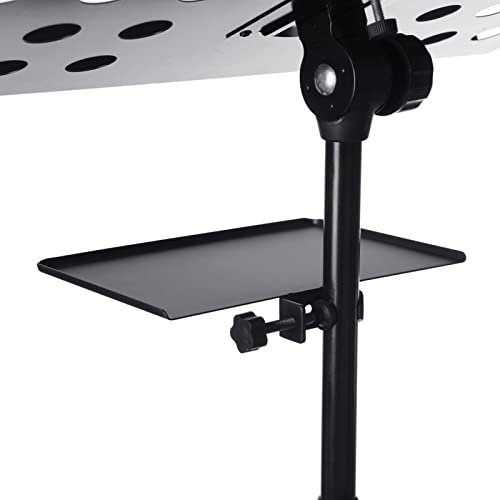 G Ganen Microphone Stand Tray, Made of Steel with Load Capacity For Music Sheet Instrument Stand (9inch)