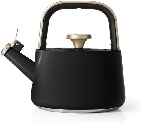 B.eautiful 1.8L Ceramic Non-Stick Stovetop Tea Kettle, Black Sesame