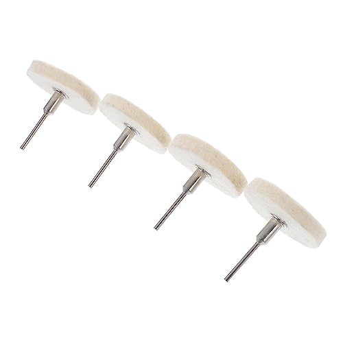 Cabilock 4 Pack Wool Polishing Wheels for Ceramics Jewelry Jade Drill Accessory Set