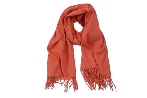 Foulard en laine d'agneau orange parfait pour les fraîches journées d'automne