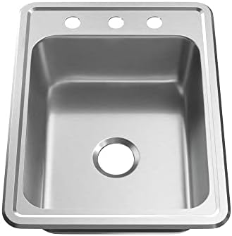 PROFLO PFSR172273A Bealeton 17" Drop In Single Basin Stainless Steel Kitchen Sink - Stainless Steel