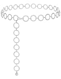 SUOSDEY Silver Waist Chain Belt for Women,Fashion Metal Adjustable Chain Belts for Dresses