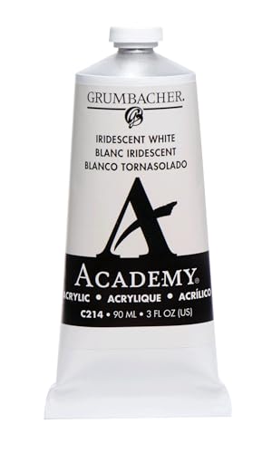 Grumbacher 90-ml Metal Tube Academy Acrylic Paint, Gloss, Iridescent White