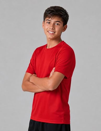 Image of 5 Pack Youth Boys Athletic Dry Fit T Shirts