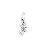 pandora blume Dieser Charm-Anhänger aus Sterling-Silber hat einen einen Strauß unterschiedlich großer Gänseblümchen