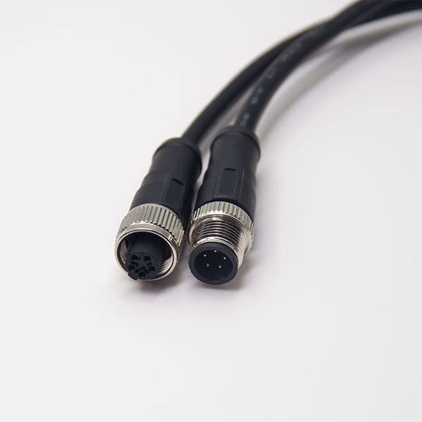 Miniatura 4 de M12 - Cable de sensor de 5 pines con codificación C macho a hembra, cable impermeable industrial sin desprendimiento, 1M AWG22