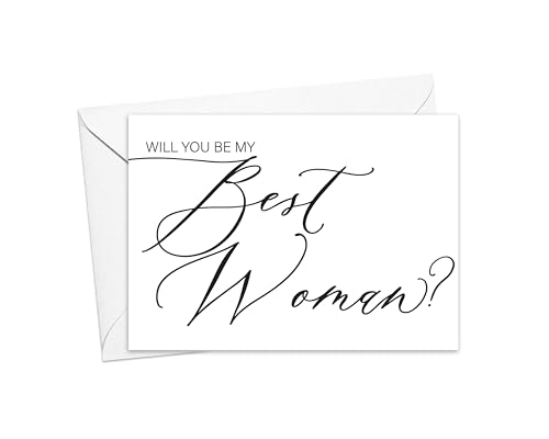 Will You be My Best Woman, Wedding Proposal Card for