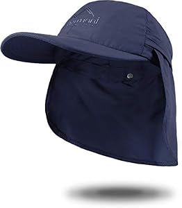 normani 2 in 1 Sommer Cap mit einrollbarem Sonnenschutz Savannah Farbe Navy Größe M