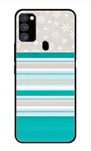 Image of Metal TPU Printed Back Cover for Samsung Galaxy M21 | Samsung M21 2021 Edition (Stars and Lines) 360 Degree Protection | Camera Protection -25092024(AR)