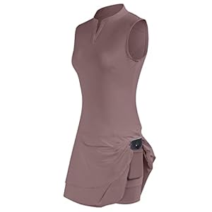 JACK SMITH Women Athletic Dresses with Shorts Sleeveless Golf Tennis Dress Pockets