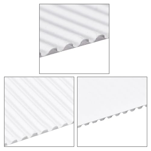 Image of uxcell 10pcs Corrugated Cardboard Paper Sheets,White,11.69-inch x 8.27-inch,for Craft and DIY Projects