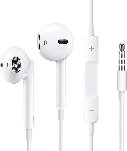 Earphones，In-Ear Headphones 3.5mm Jack Wired Earbuds Noise Isolating Headset With Microphone Lightweight Wired with iPhone iPadPro Samsung Galaxy Smartphone Android MP3 Tablets Laptops and More device