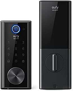 eufy Security Smart Lock Touch, Fingerprint Keyless Entry Door Lock, Bluetooth Electronic Deadbolt, Touchscreen Keypad, IP65 Weatherproofing, Compatible with Wi-Fi Bridge (Sold Separately)