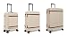 The Chesterfield Brand mit Laptopfach Zuna Trolley-Set S+ / M/L Sandy Beach Creme 55cm