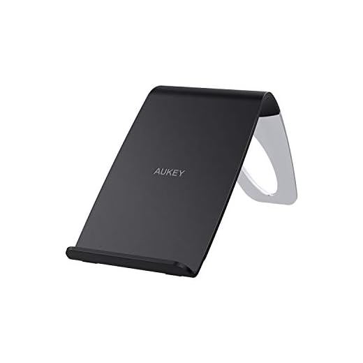 AUKEY Chargeur sans Fil 10 W, Support de Charge Rapide sans Fil Compatible Qi, Compatible avec iPhone 11 / Pro/Pro Max/XS/XS Max/XR/X / 8, Samsung Galaxy S9+ / Note9 / S8 / Note8, et Bien Plus