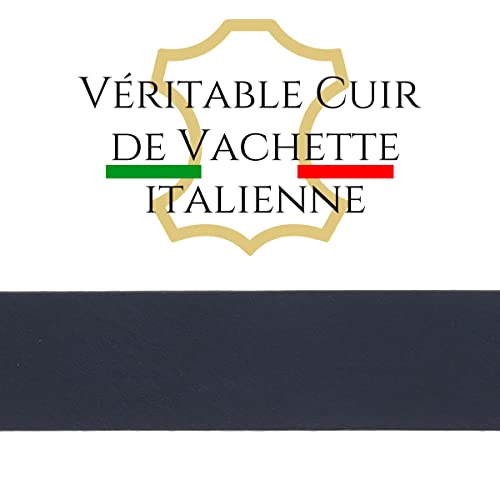 FASHIONGEN - Vegetable tanned bull leather belt, for women and men, ALFONSA4