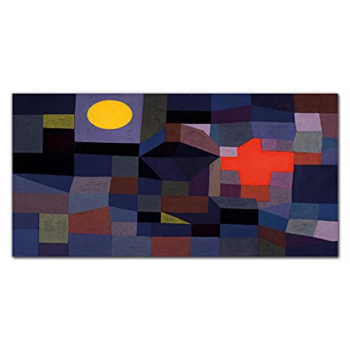 Décoration murale verre acrylique 100x50cm photo sur verre moderne Feu sur la Pleine Lune
