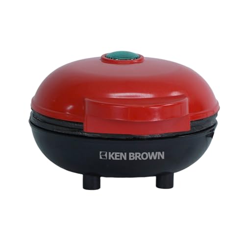 KEN BROWN Personal Waffle Maker - Single Serve Mini Waffle Iron for Belgian, Classic, or Bubble Waffles, Non-Stick & Adjustable Browning (Perfect for 1-2 People)