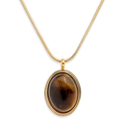Sonateomber 14K Gold Tigers Eye Stone...