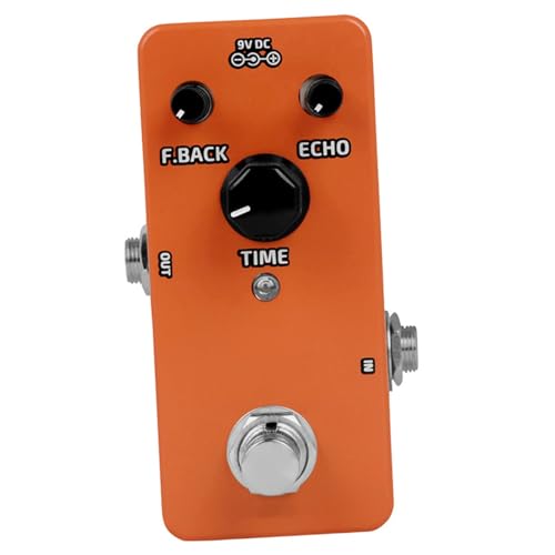 Pédale retard analogique guitare électrique orange compacte son réglable