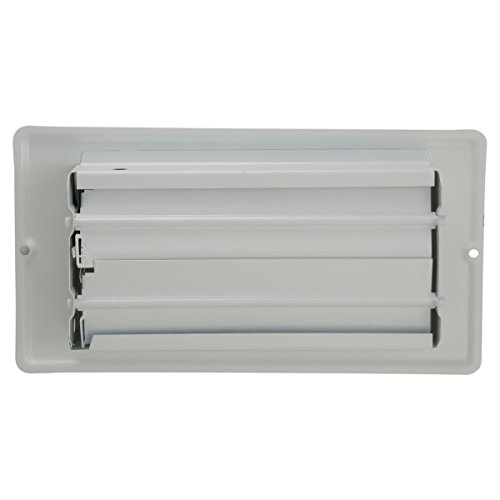 DANCO Mobile Home RV Floor Register with 1-5/16 inch Drop, 4 inch x 8 inch, Steel, White, 1-Pack (62069)