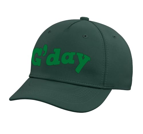 G'Day Australia Day Australian Flag Love Australia Adjustable Printed Baseball Hat, Dark Green