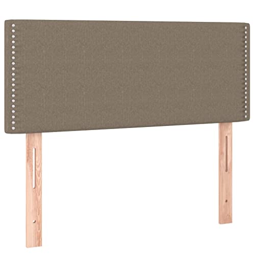 vidaXL Cabecero Tapizado Cama Antimancha Acolchado Protector Cubierto Elástico Prueba Polvo Funda Dormitorio de Tela Gris Taupe 90x5x78/88 cm