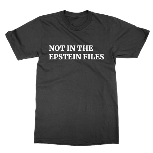 T-shirt Not in The Epstein Files en coton noir col rond pour homme et femme