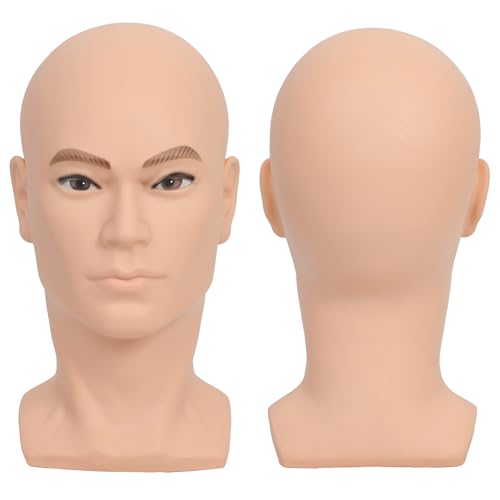 Tête de mannequin chauve de qualité supérieure pour coiffeurs
