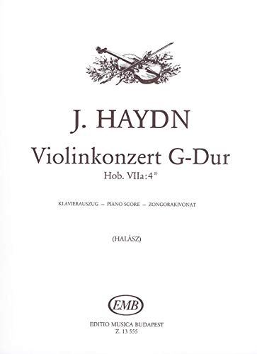 Franz Joseph Haydn-Violinkoncert G-Dur, Hob. VIIa: 4 violines y libro de piano.