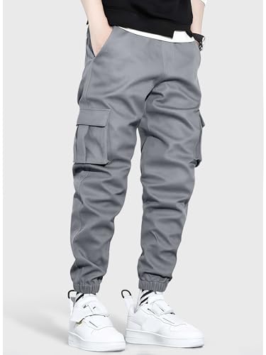 HOTake Men's Casual Cargo Pants Elastic Waist Drawstring Tapered Pants for Men Joggers Hiking Pants with Multi Pockets - Image 5