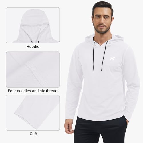 MEETWEE Herren Tank Top, Sportshirt mit Kapuze Ärmelloses/Langarm Muskelshirts Fitness Sleeveless Shirt Atmungsaktiv Laufshirt Achselshirts Hoodie für Gym Running Training 4