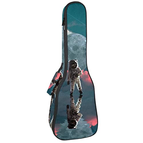 Sac robuste pour ukulélé concert poésie céleste étui lune espace étoiles
