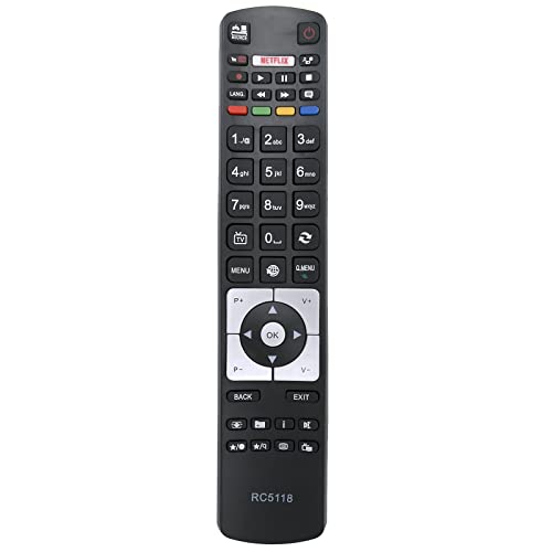 RC5118 PERFASCIN Telecomando sostitutivo adatto per Finlux Hitachi Telefunken Bush ANDERSSON VESTEL Digihome TV