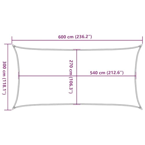 vidaXL Sonnensegel Sonnenschutz Windschutz Sonnendach UV Schutz Sonnenschutzsegel Schattenspender Garten Terrasse Balkon 160g/m&sup2; Rot 3x6m HDPE