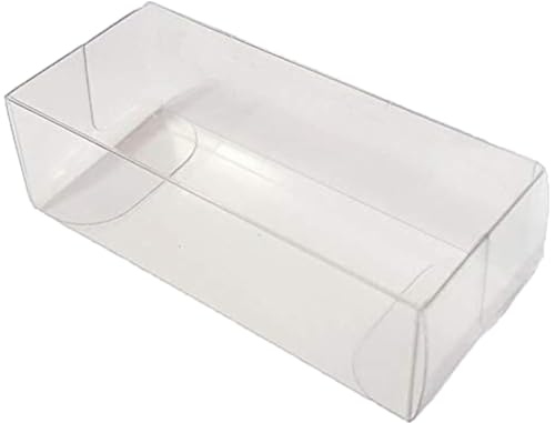 PuntoCasaStore SCATOLE BOMBONIERE Pieghevoli Trasparenti Pet PVC Confezione Regalo Contenitore portaconfetti plastica Astuccio Cono Cofanetto Baule Multiuso (50 PZ, 5,5x3x2 CM)