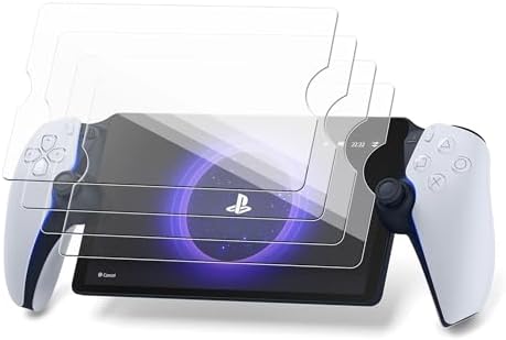 4 Pack Screen Protector for PlayStation Portal Remote Player 8 inch, Tempered Glass 9H Hardness, Anti-Scratch, Crystal Clear Protective Film Compatible with PlayStation 5 Portal 2023